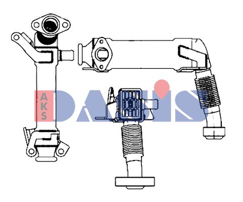 AKS DASIS Радиатор, рециркуляция ОГ 050077N